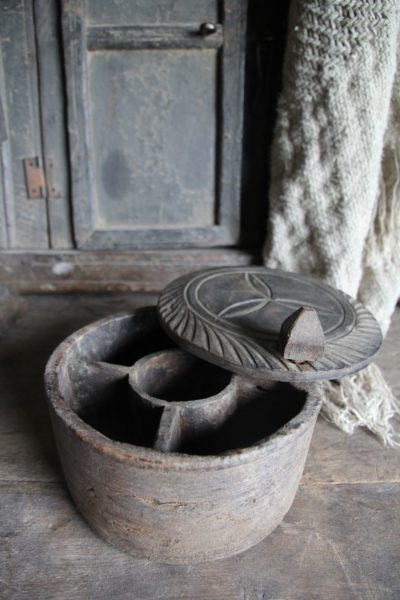 Houten spicebox, leuk te gebruiken als theedoos J54 - Afbeelding 3