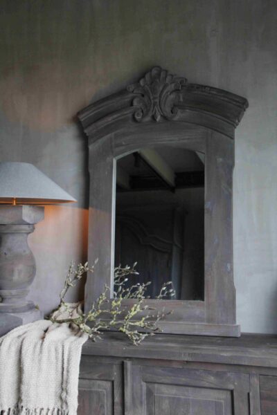 Spiegel met kuif grey-brown