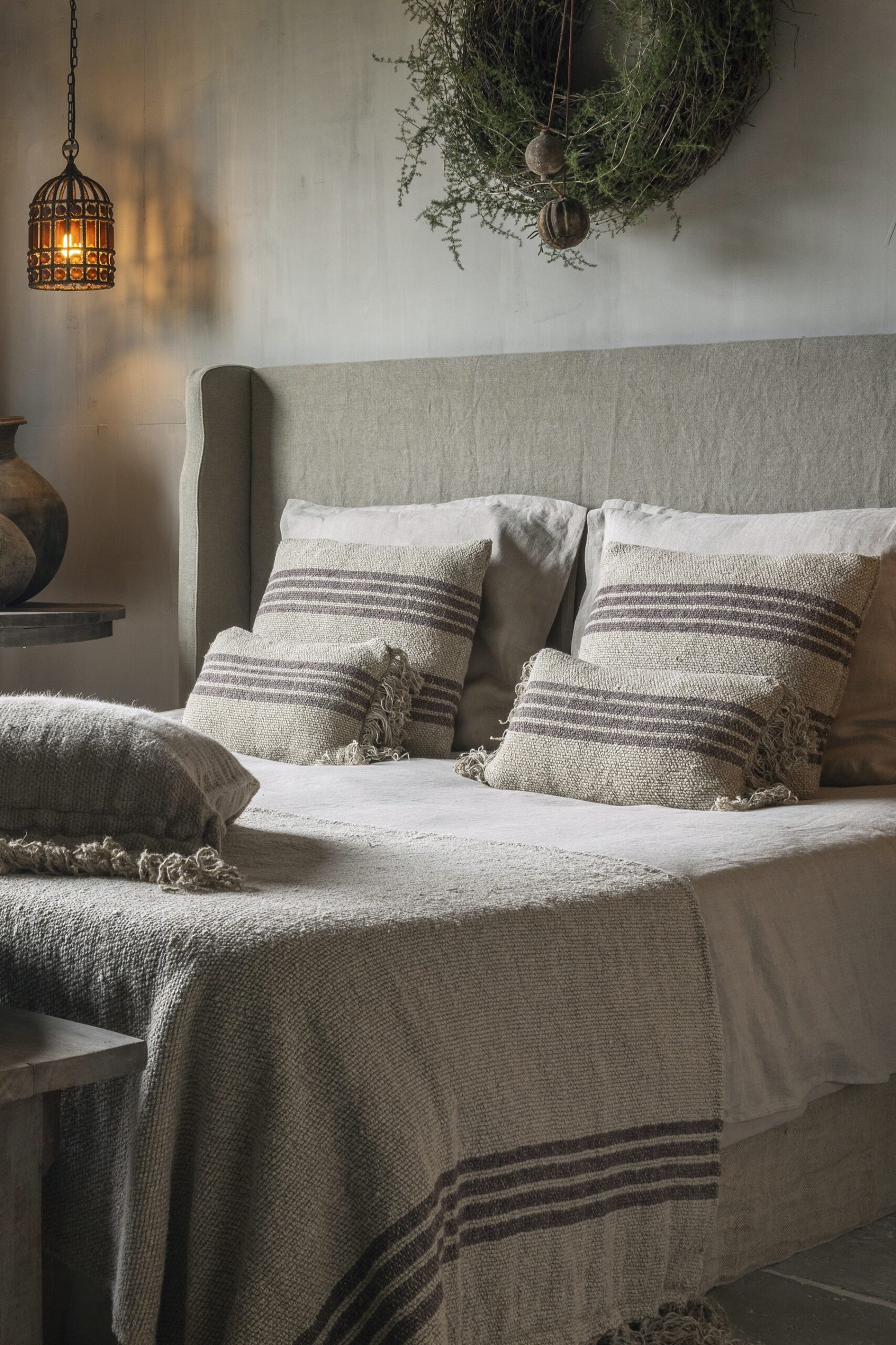 Dekbedovertrek 140 x 220 cm beige